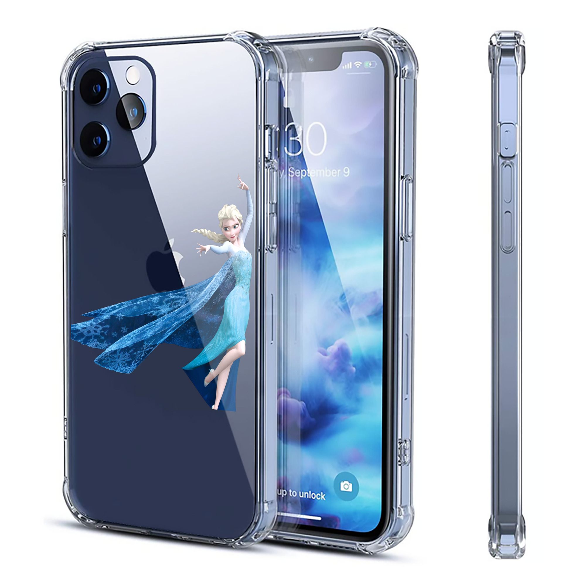 （画像用） アナと雪の女王 アンナ エルサ Frozen Anna Elsa 【iPhone 12シリーズ対応】透明スマホケース（クリアソフトケース）